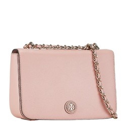 Tory Burch Chain Shoulder Bag Pink Leather Women's