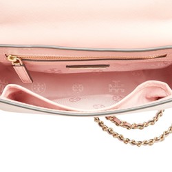 Tory Burch Chain Shoulder Bag Pink Leather Women's