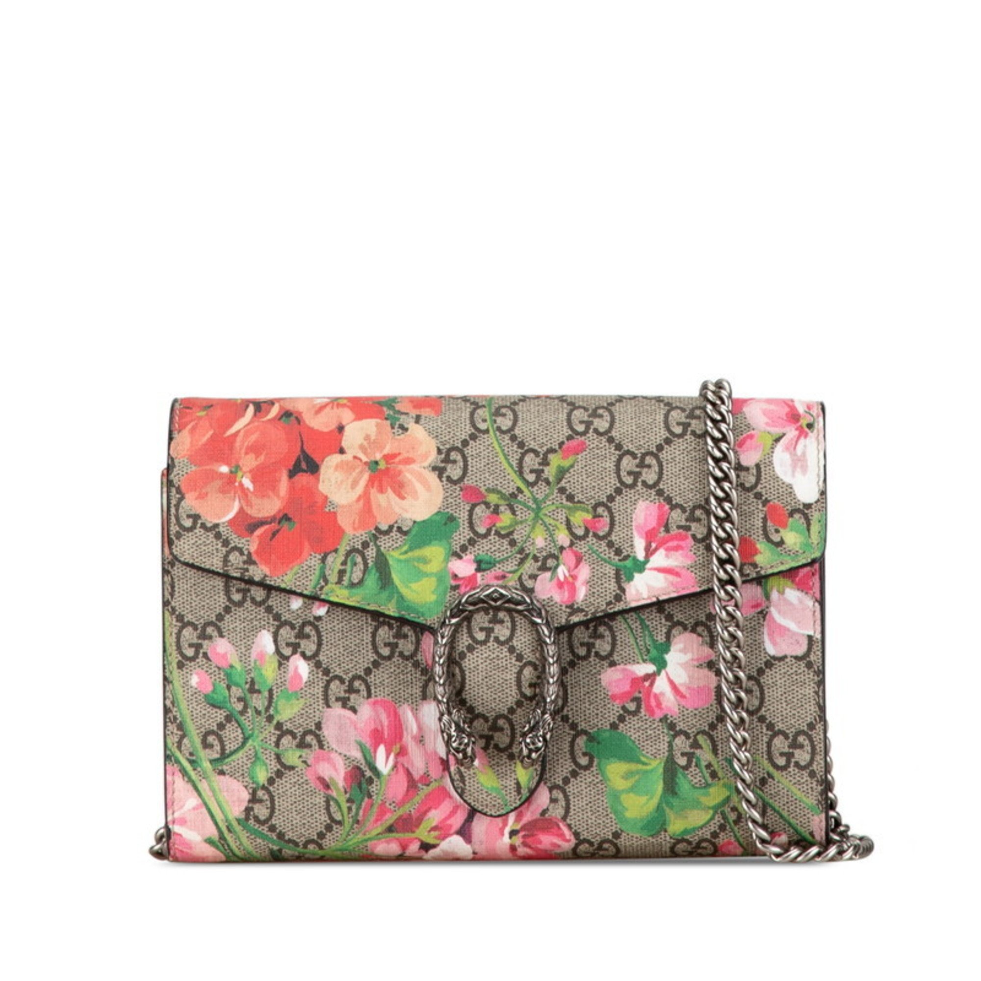 Gucci GG Blooms Dionysus Chain Shoulder Bag Wallet 401231 Beige PVC Leather Women's GUCCI