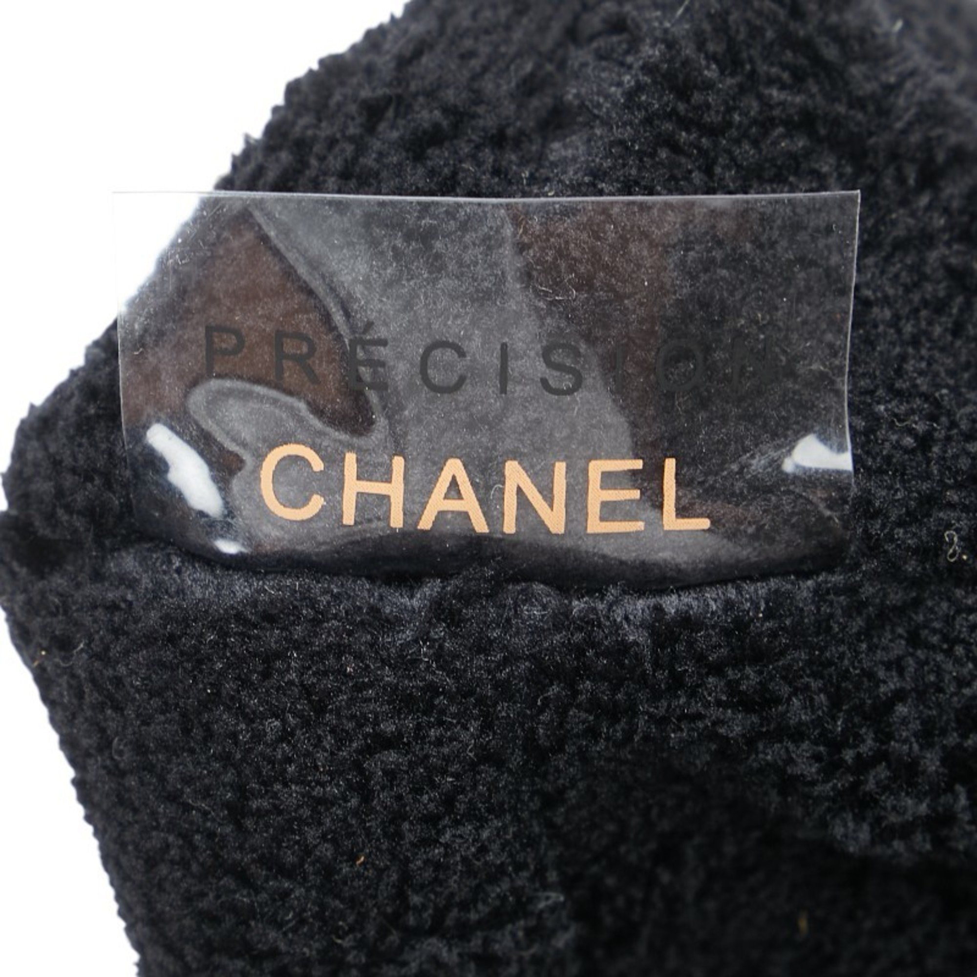 Chanel Coco Mark Chain Shoulder Bag Black Fur Women's CHANEL