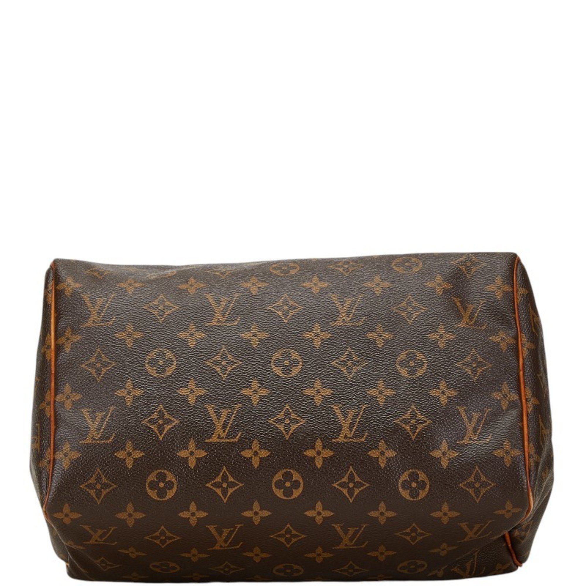 Louis Vuitton Monogram Speedy 30 Handbag Boston Bag M41526 Brown PVC Leather Women's LOUIS VUITTON