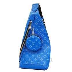 Louis Vuitton Body Bag Taiga Rama Duo Sling M31075 Blue Men's