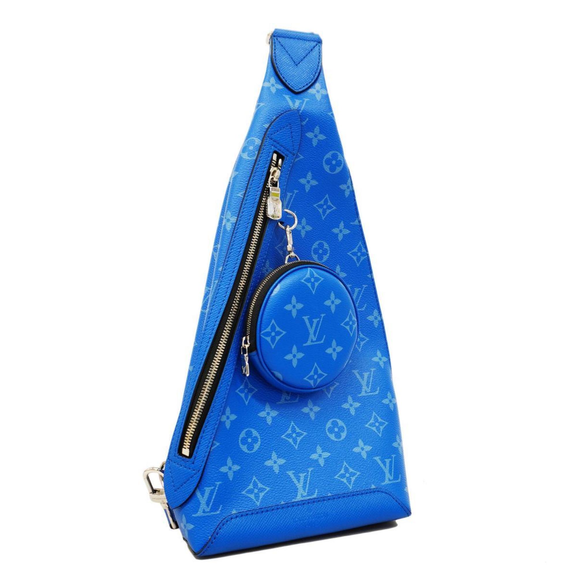 Louis Vuitton Body Bag Taiga Rama Duo Sling M31075 Blue Men's