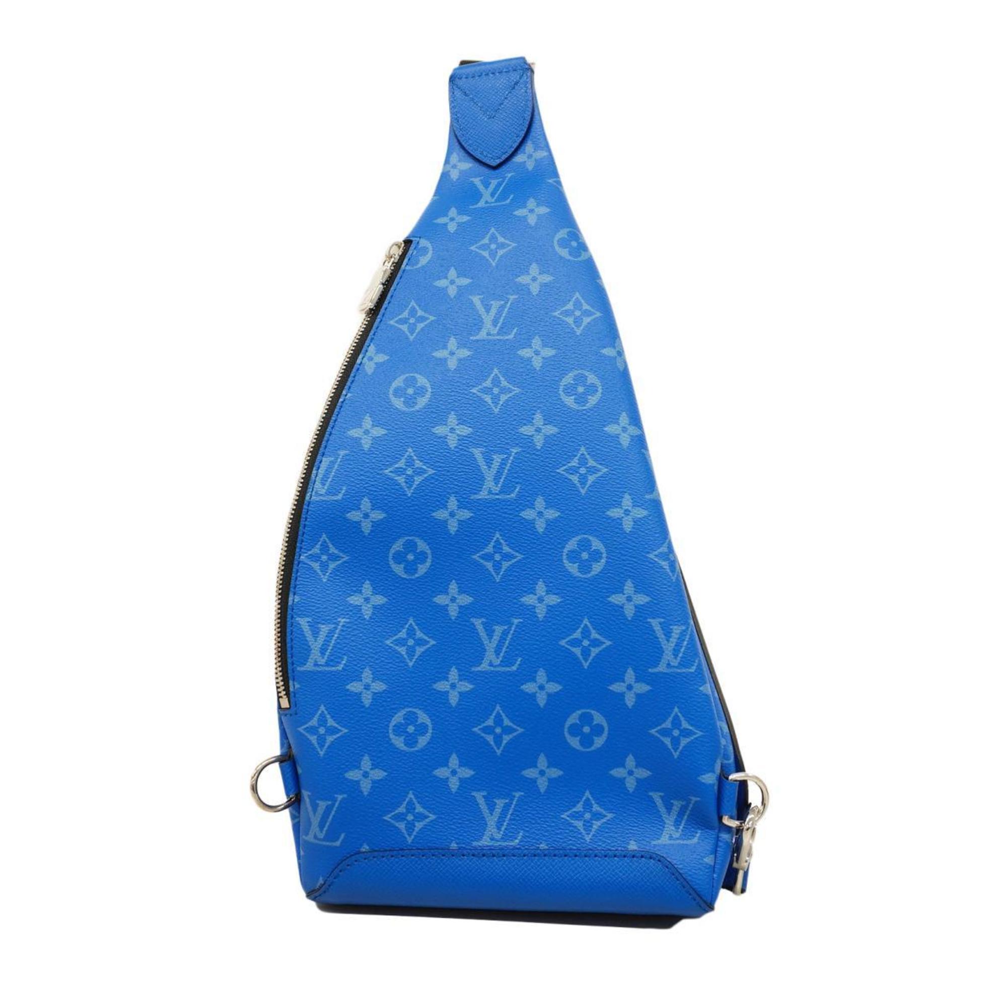 Louis Vuitton Body Bag Taiga Rama Duo Sling M31075 Blue Men's