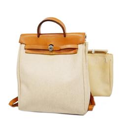 Hermes Backpack Airbag Ad PM □D Engraved Toile H Natural Women's