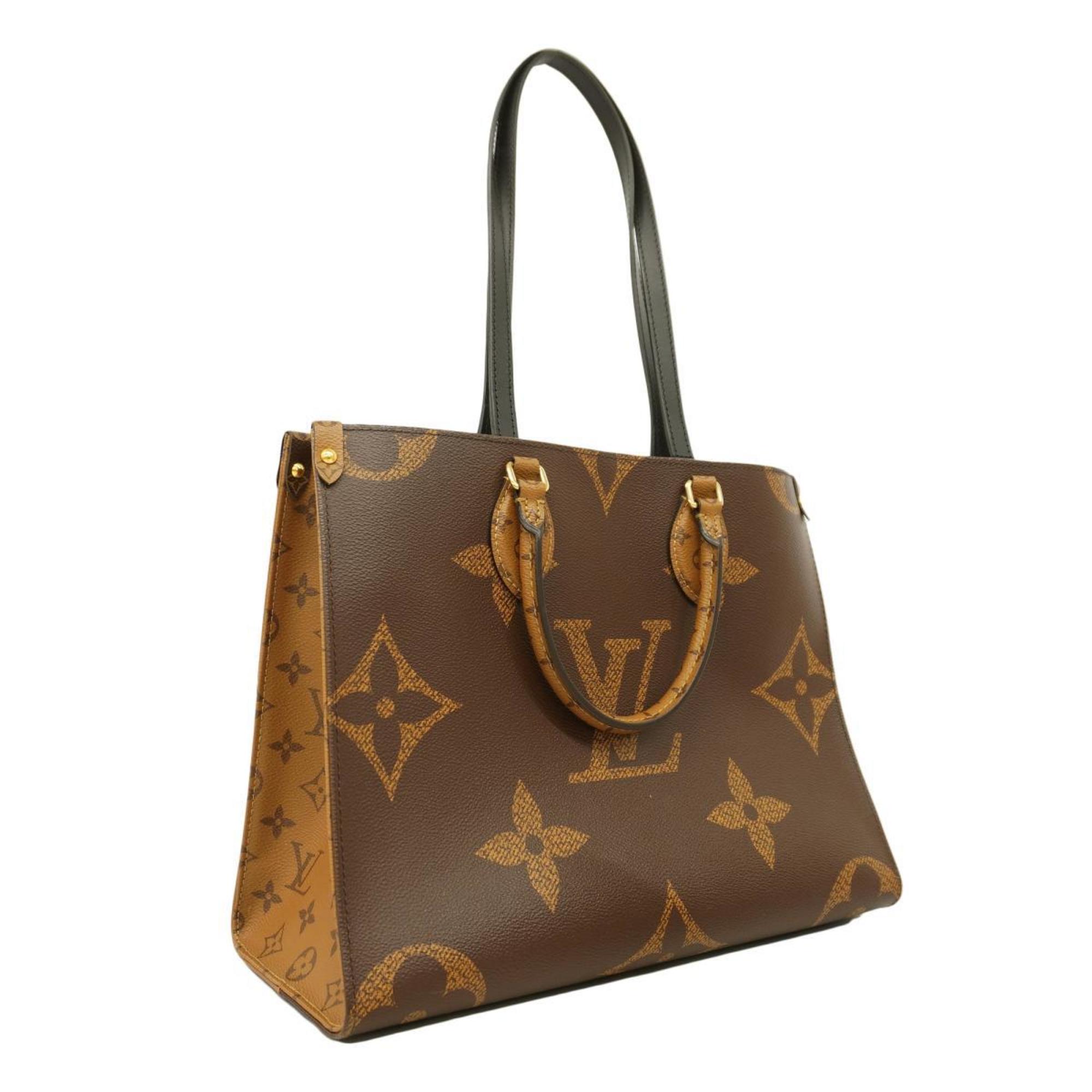 Louis Vuitton Tote Bag Monogram Giant Reverse On the Go MM M45321 Brown Women's