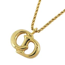 Christian Dior Necklace CD GP Plated Gold Women's