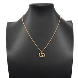 Christian Dior Necklace CD GP Plated Gold Women's