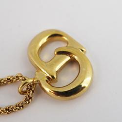 Christian Dior Necklace CD GP Plated Gold Women's