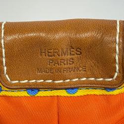 Hermes Pouch Fourbi 25 Z Stamp Silk Yellow Women's