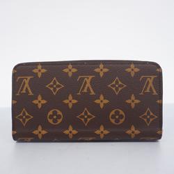 Louis Vuitton Long Wallet Monogram Zippy M41896 Brown Coquelicot Men's Women's