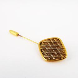 Chanel pin brooch, diamond-shaped, GP-plated, gold, for women