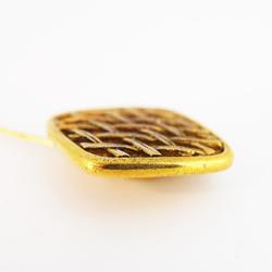 Chanel pin brooch, diamond-shaped, GP-plated, gold, for women