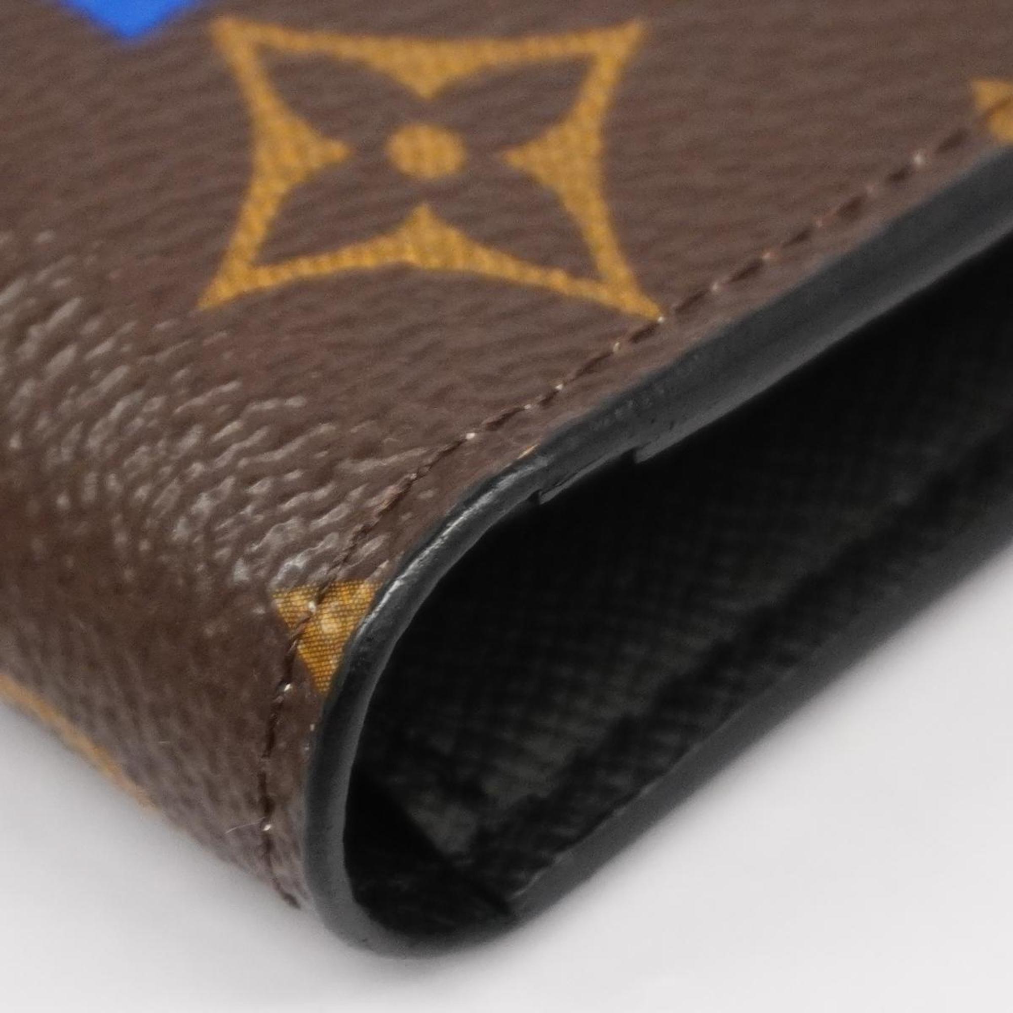 Louis Vuitton Long Wallet Monogram Story Portefeuille Brazza M67823 Brown Men's