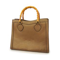 Gucci Tote Bag Bamboo 002 0260 Leather Brown Women's