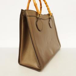 Gucci Tote Bag Bamboo 002 0260 Leather Brown Women's