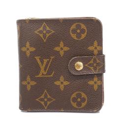 Louis Vuitton Wallet Monogram Compact Zip M61667 Brown Women's