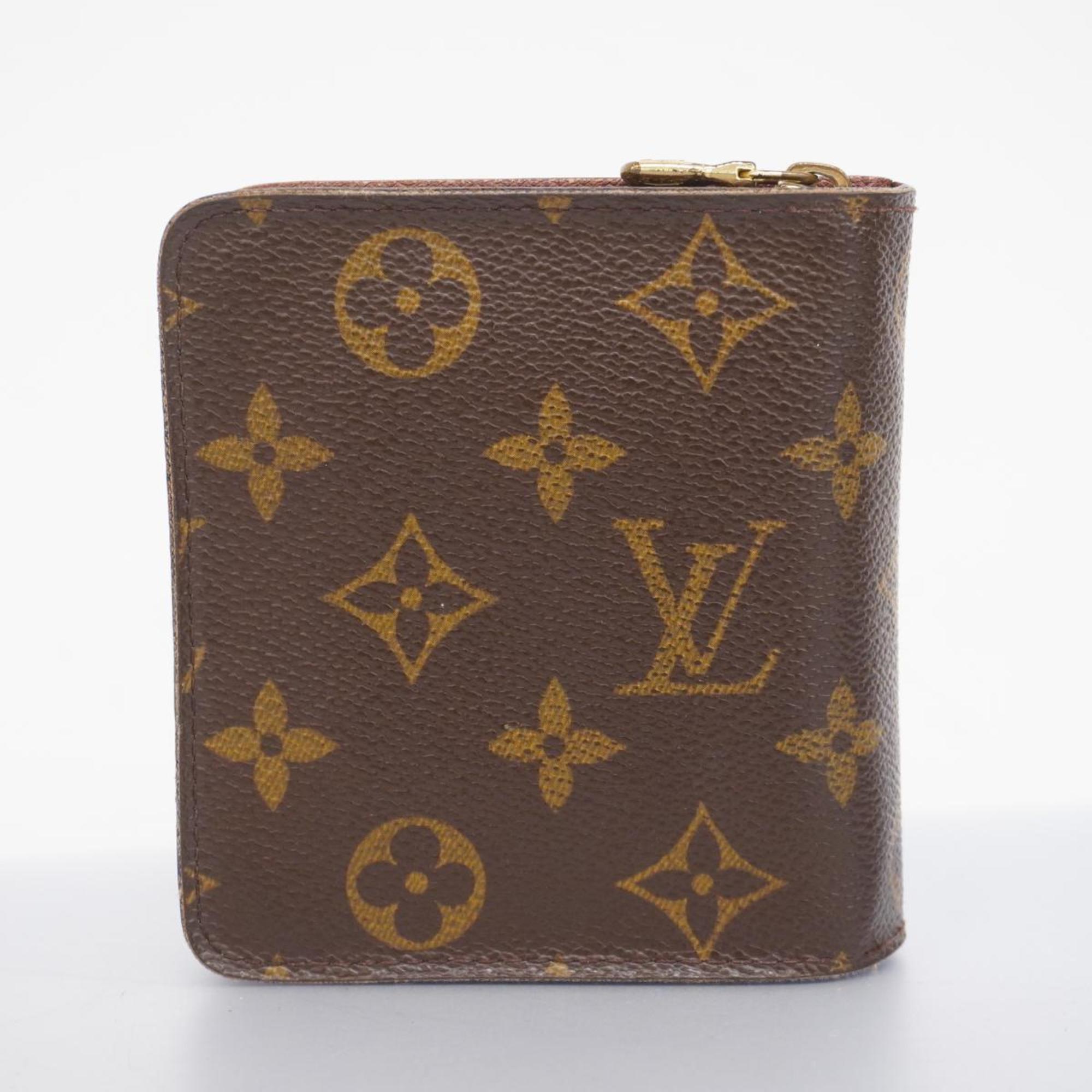 Louis Vuitton Wallet Monogram Compact Zip M61667 Brown Women's