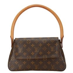 Louis Vuitton Monogram Looping Shoulder Bag M51147 Brown PVC Leather Women's LOUIS VUITTON