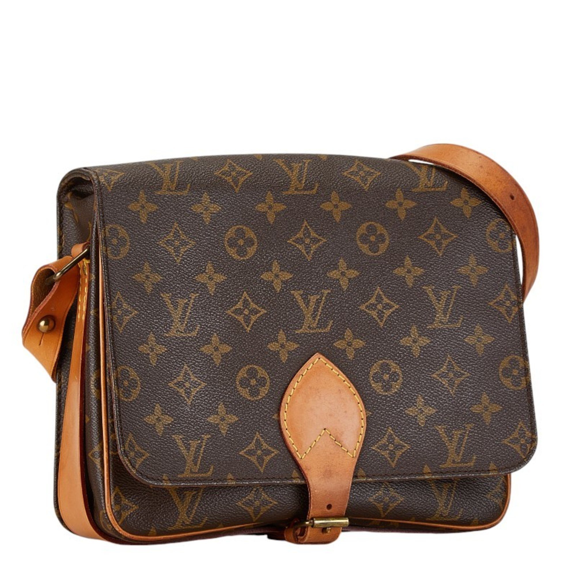 Louis Vuitton Monogram Cartesier GM Shoulder Bag M51252 Brown PVC Leather Women's LOUIS VUITTON