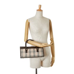 Burberry Nova Check Handbag Beige Brown Canvas Leather Women's BURBERRY