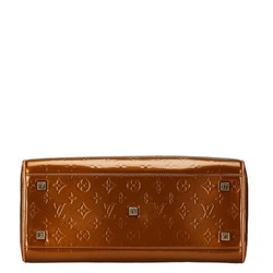 Louis Vuitton Monogram Vernis Tompkins Square Handbag Boston Bag M91103 Bronze Brown Patent Leather Women's LOUIS VUITTON