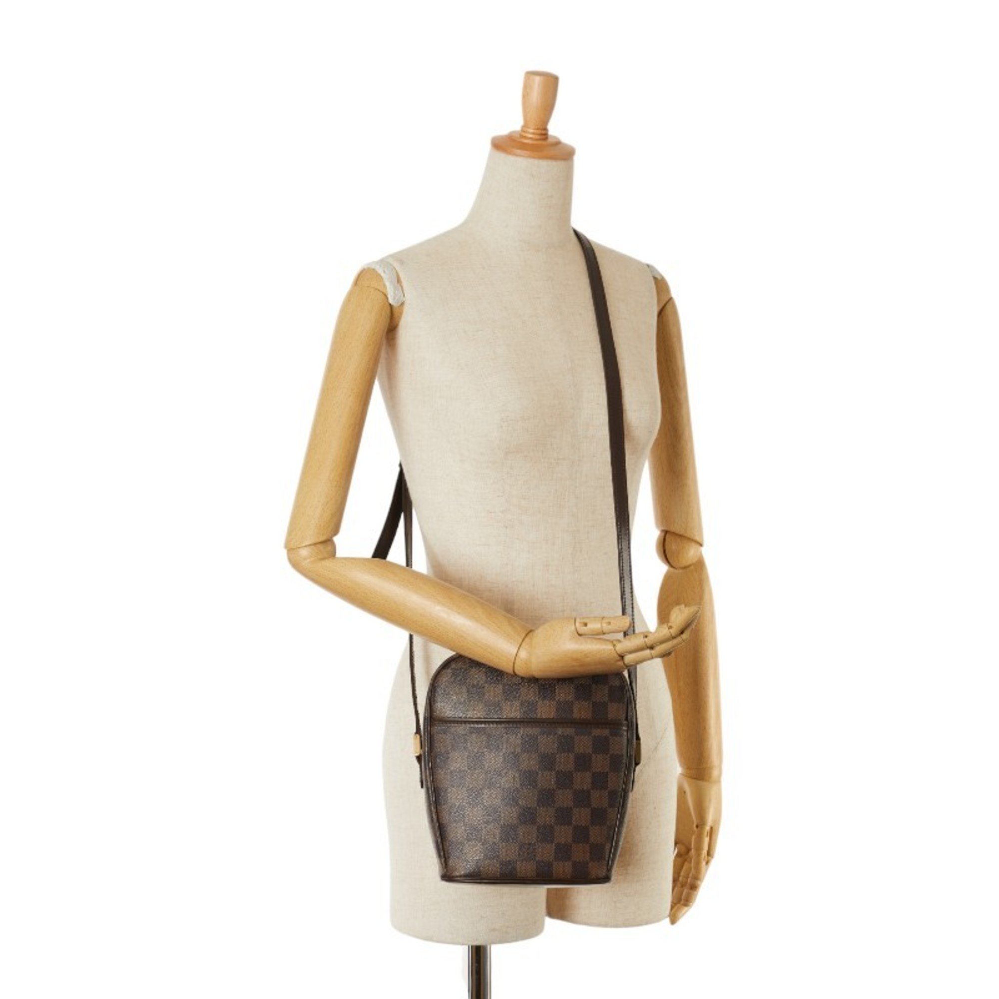 Louis Vuitton Damier Ipanema PM Shoulder Bag N51294 Brown PVC Leather Women's LOUIS VUITTON