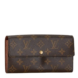 Louis Vuitton Monogram Portefeuille Sarah Long Wallet M61734 Brown PVC Leather Women's LOUIS VUITTON