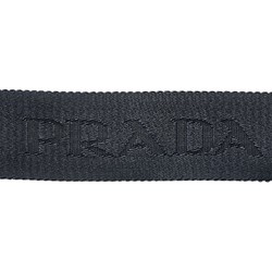 Prada Shoulder Strap Navy Silver Polyester Leather Women's PRADA