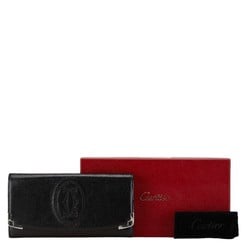 Cartier Marcello de Long Wallet L3000911 Black Leather Women's CARTIER