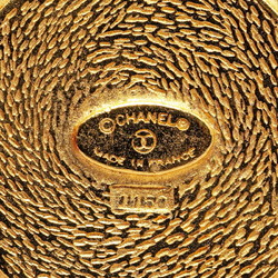 CHANEL Cambon Round Brooch Gold Plated Women's