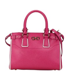 Salvatore Ferragamo Gancini handbag shoulder bag pink leather women's