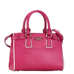 Salvatore Ferragamo Gancini handbag shoulder bag pink leather women's