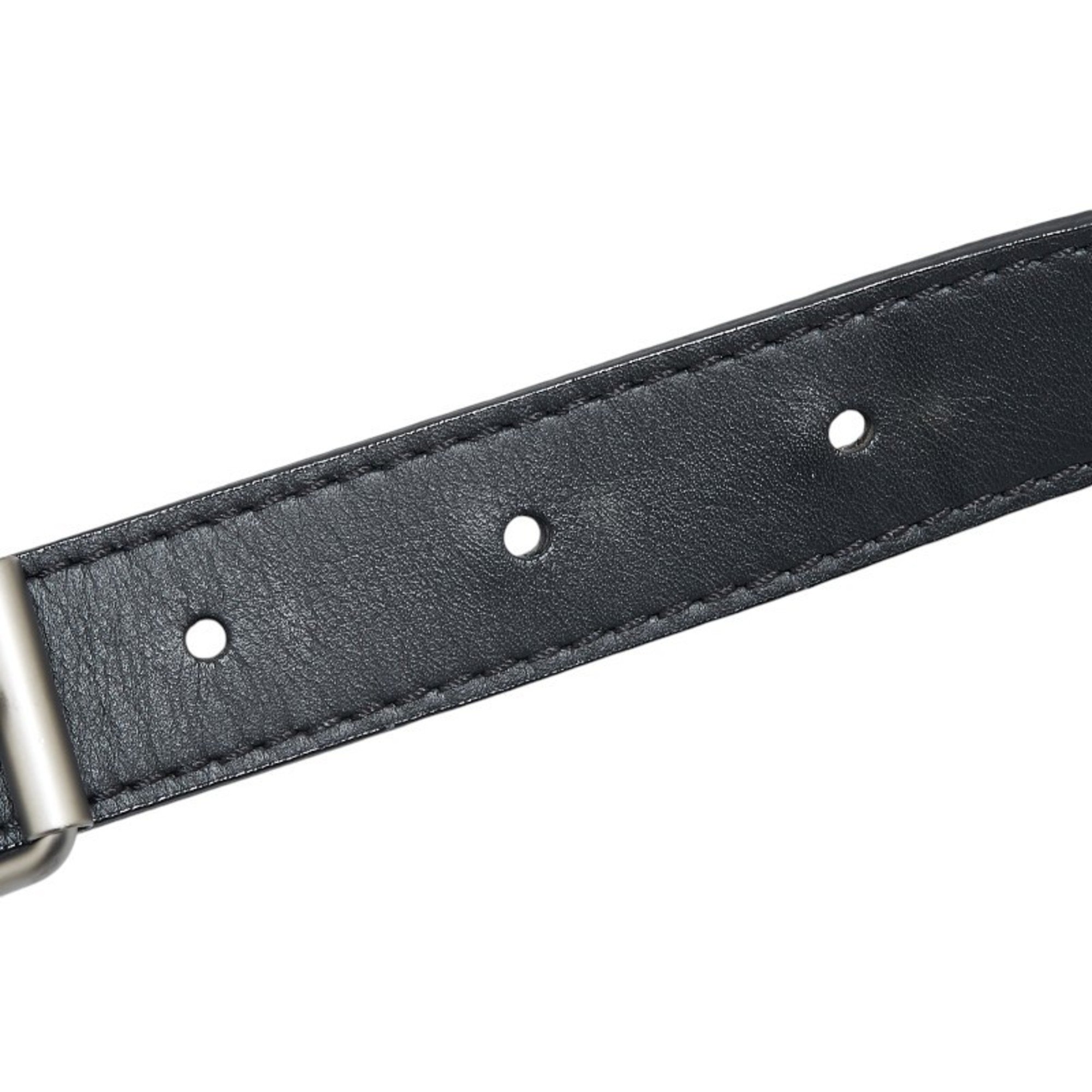 Louis Vuitton Shoulder Strap Black Silver Leather Women's LOUIS VUITTON