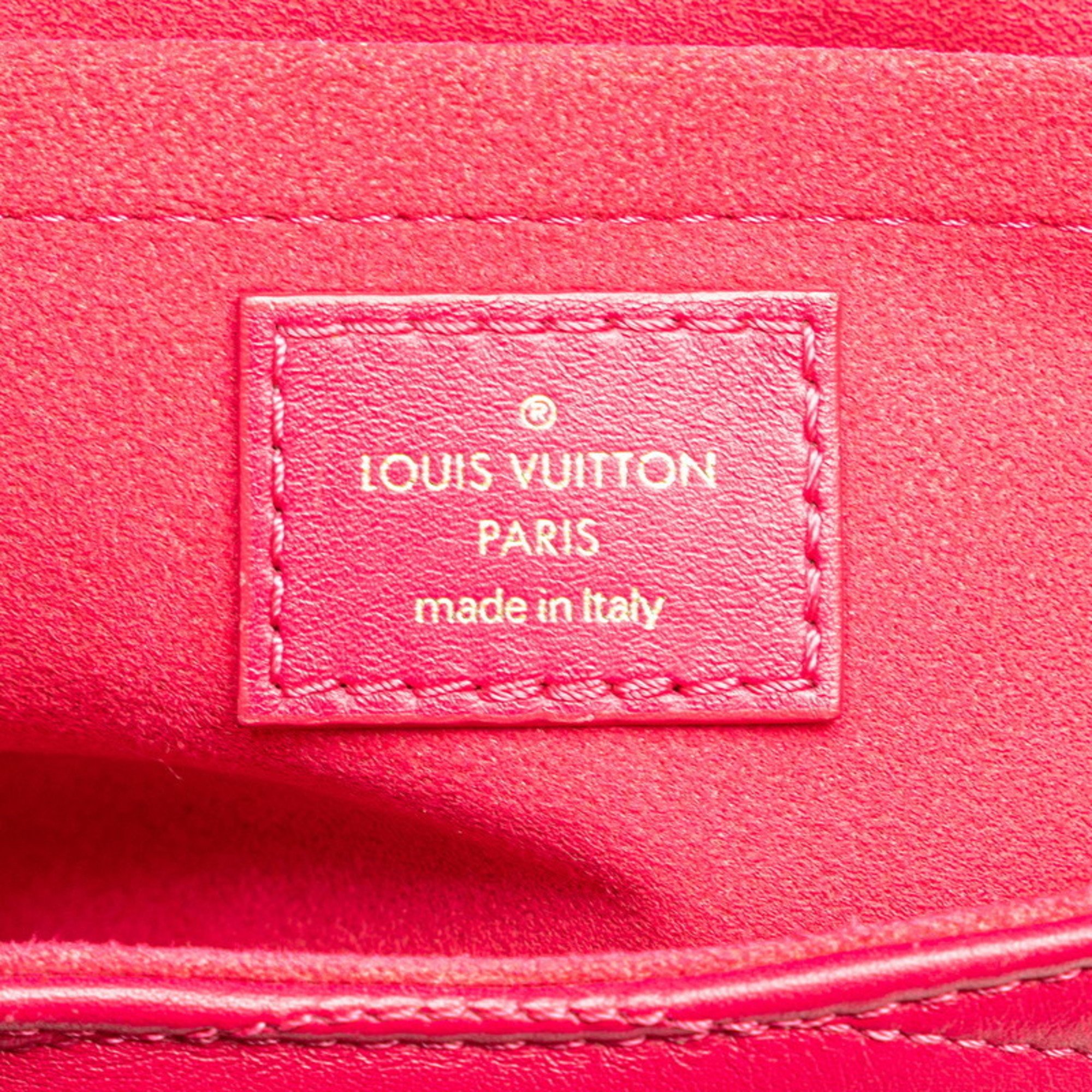 Louis Vuitton New Wave Chain Bag MM Handbag Shoulder M55020 Freesia Pink Calf Leather Women's LOUIS VUITTON