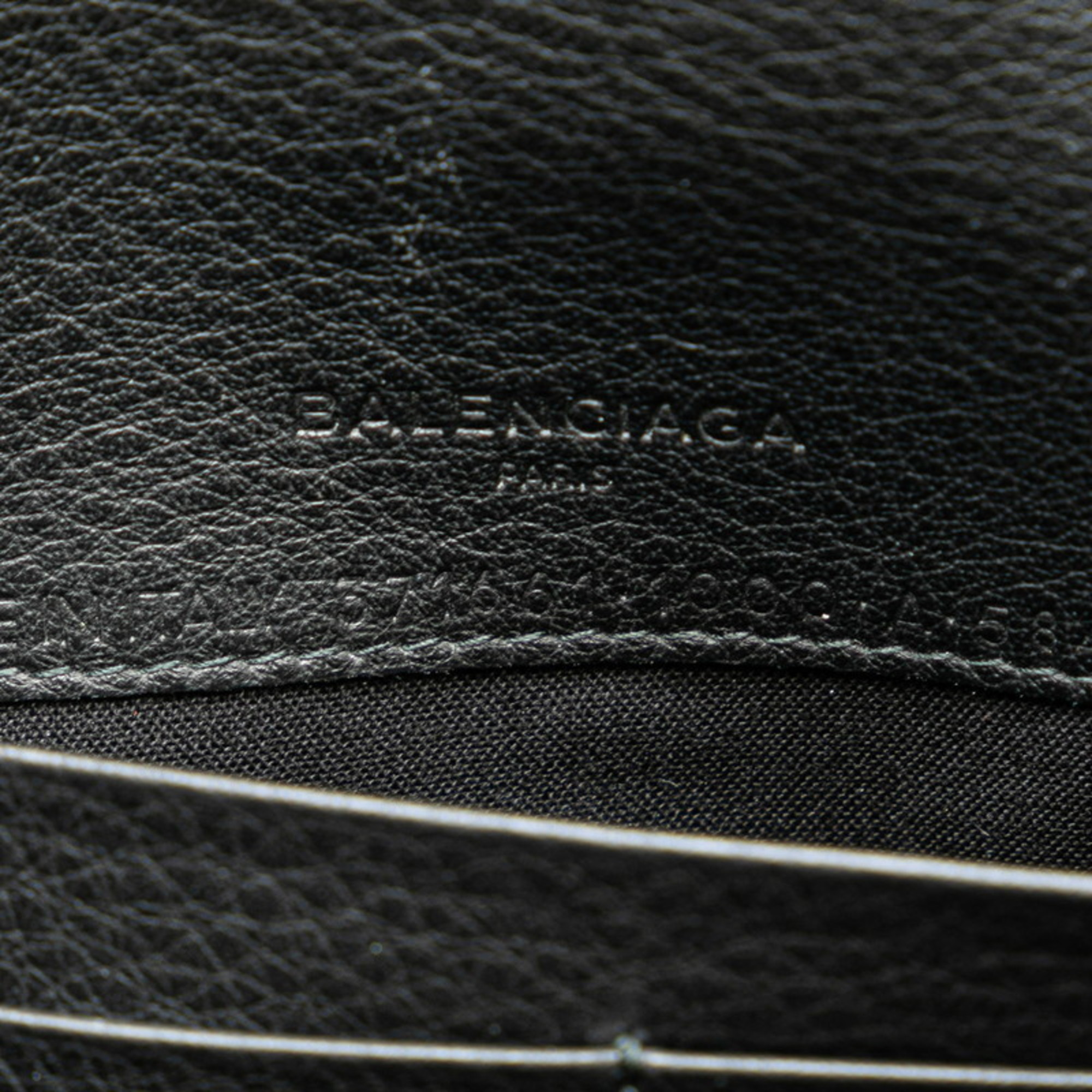 Balenciaga Long Wallet Bi-fold 571661 Black Leather Women's BALENCIAGA