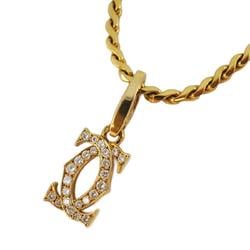 Cartier necklace 2C diamond K18YG yellow gold ladies