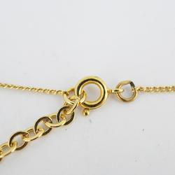 Christian Dior Necklace CD Circle GP Plated Gold Women's