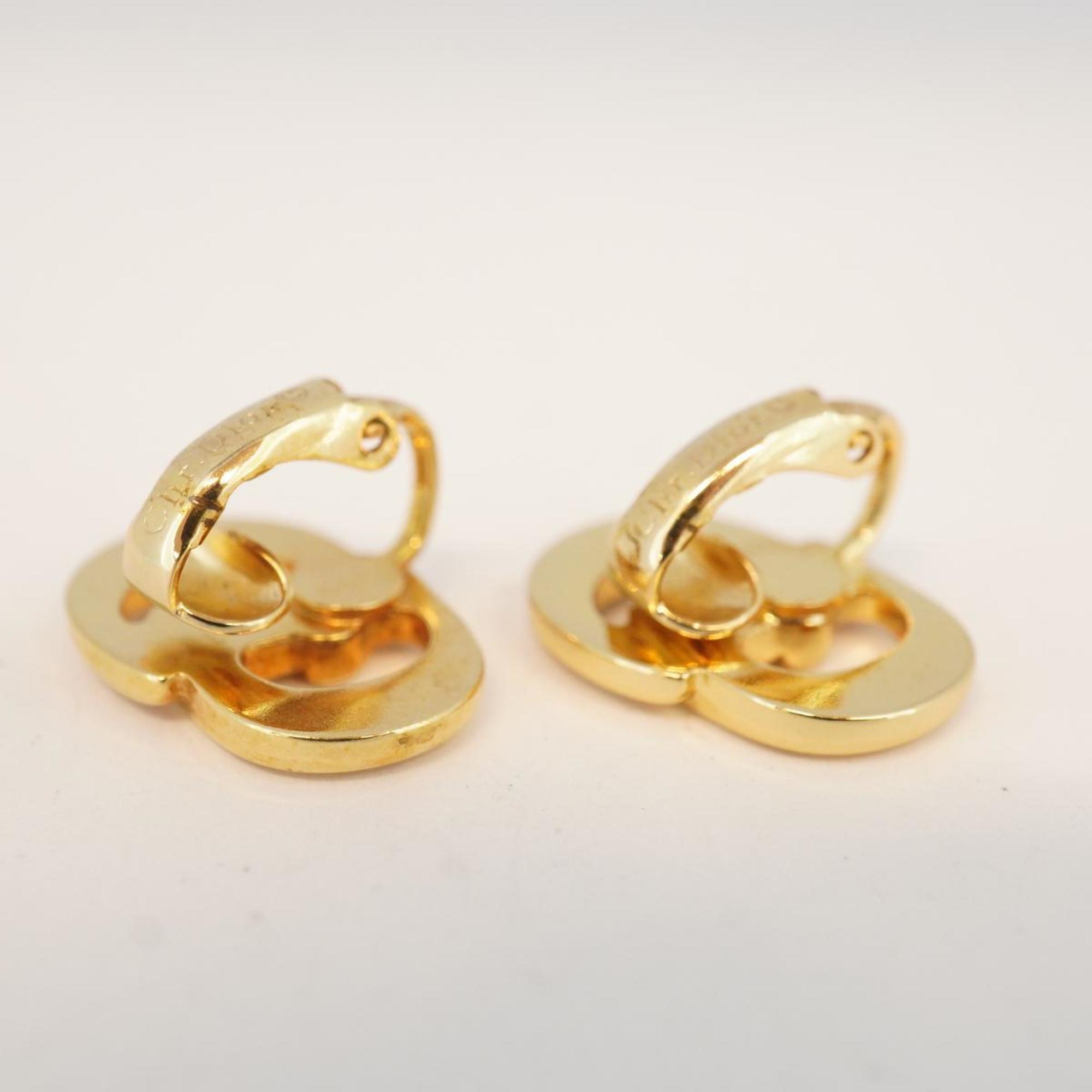 Christian Dior Earrings GP Plated Gold Women's