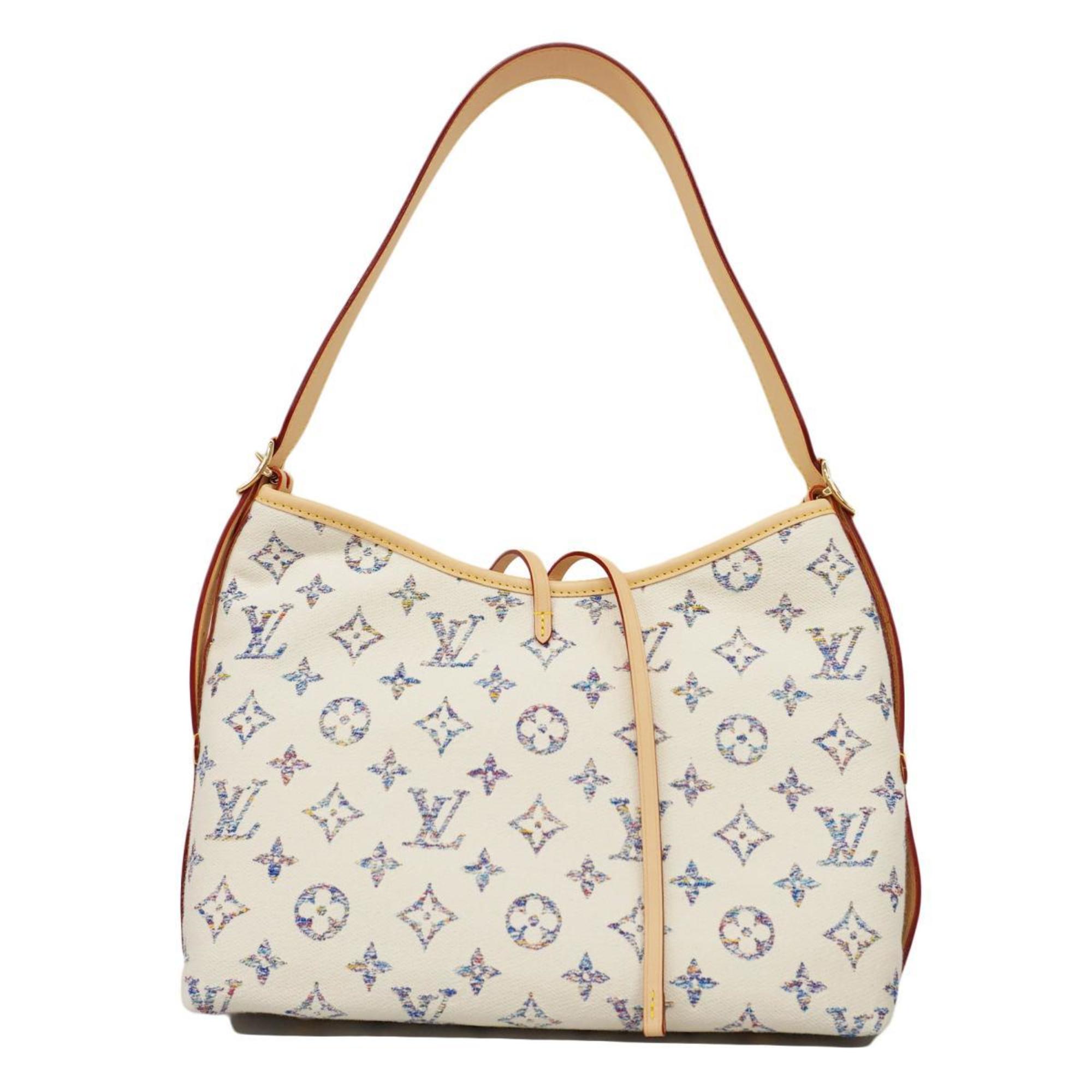 Louis Vuitton Shoulder Bag Monogram Jacquard Carryall NM PM M24707 Beige Women's