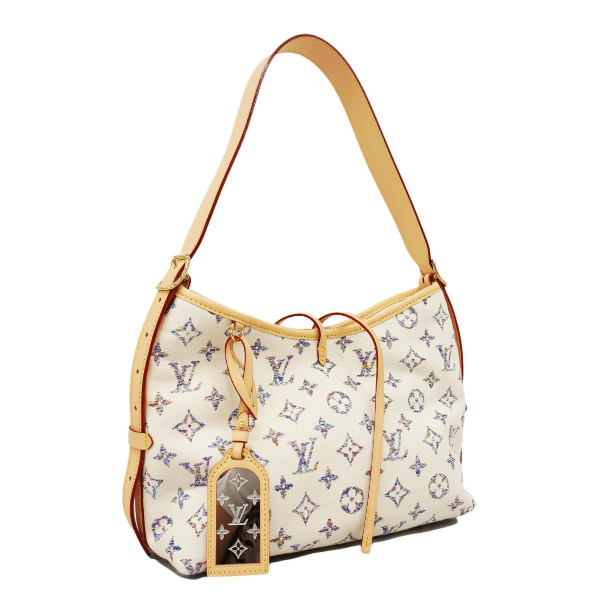 Louis Vuitton Shoulder Bag Monogram Jacquard Carryall NM PM M24707 Beige Women's