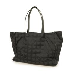 Chanel Tote Bag New Travel Nylon Black Champagne Women's