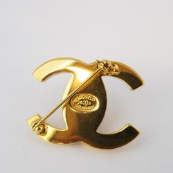 Chanel Brooch Turn Lock GP Plated Gold 96A Women's