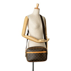 Louis Vuitton Monogram Reporter PM Shoulder Bag M45254 Brown PVC Leather Women's LOUIS VUITTON