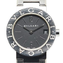 BVLGARI Watch BB23SS Quartz Black Dial Stainless Steel Women's