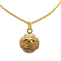 Chanel Coco Mark Long Necklace Gold Plated Women's CHANEL