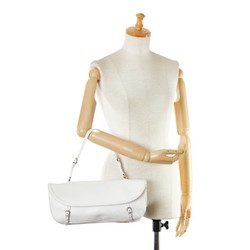 Salvatore Ferragamo Handbag One Shoulder Bag AQ-213352 White Leather Women's