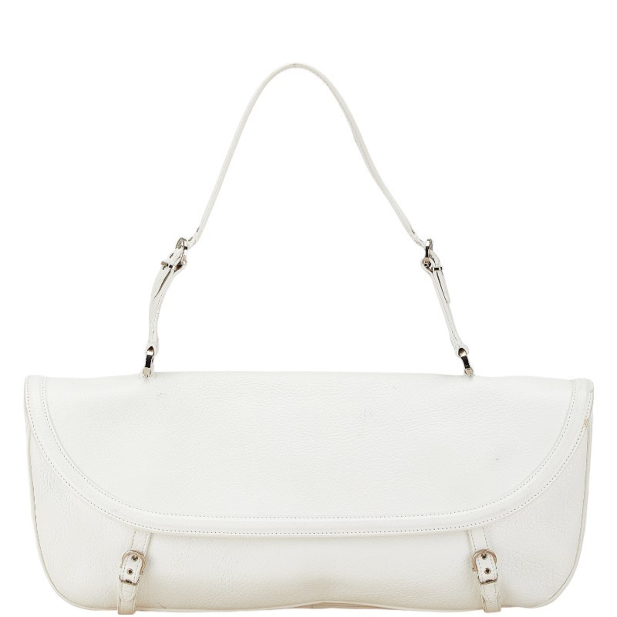 Salvatore Ferragamo Handbag One Shoulder Bag AQ-213352 White Leather Women's