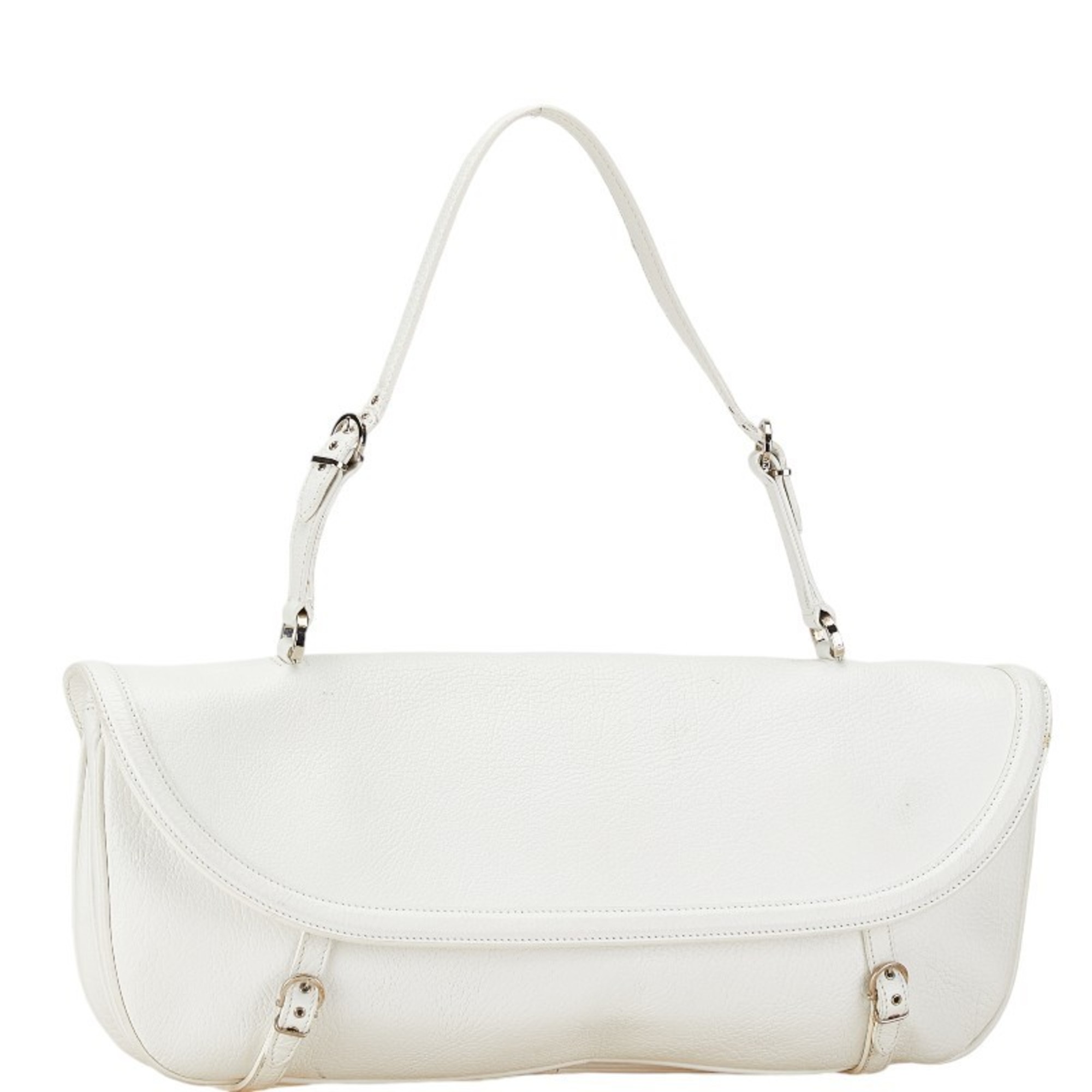 Salvatore Ferragamo Handbag One Shoulder Bag AQ-213352 White Leather Women's