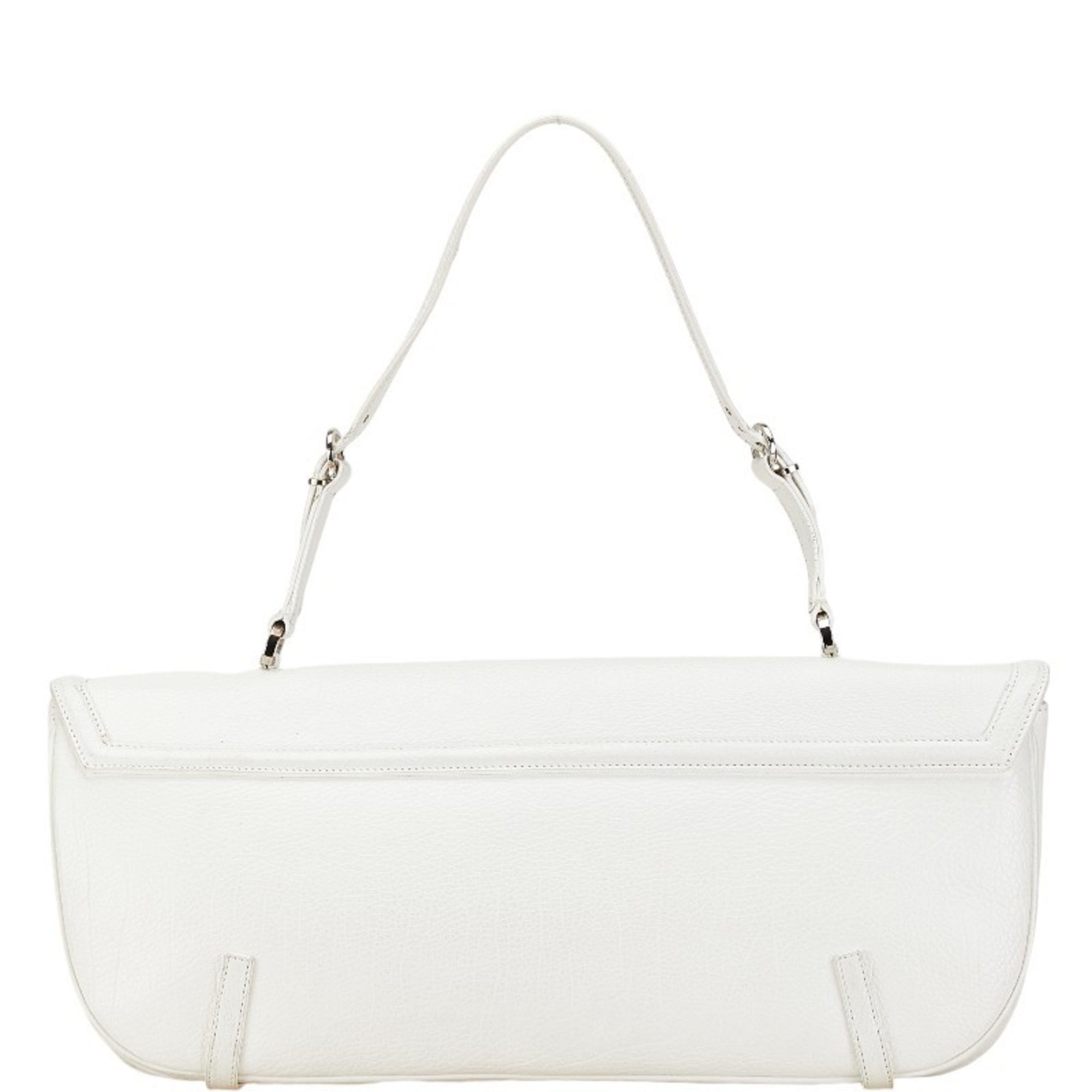 Salvatore Ferragamo Handbag One Shoulder Bag AQ-213352 White Leather Women's